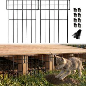 Zahradní zábrana proti zvířatům - 25 panelů - 8,25 m - Černá - Plot bez kopání