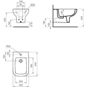 Ideal Standard i.life, nástěnné bidetové WC