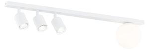 Stropní svítidlo BASTER 4 – celobílé, sklo, 4× GU10/E14, šířka 70 cm