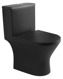 Černé kombi WC BLACK LINE s nádržkou a sedátkem