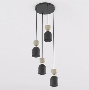 Závěsné svítidlo GAUDI 4 PREM – černé / moka, 3× E14, šířka 38 cm