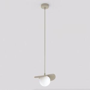 Závěsné svítidlo FLORA 1 – moka, opálové sklo, 1× G9, šířka 20 cm