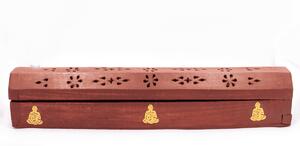 Truhlička dřevěná – stojánek na vonné tyčinky - Buddha – VADA VAD549