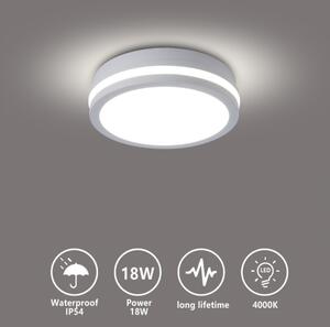 Brilagi - LED Venkovní stropní svítidlo BENE LED/18W/230V pr. 21,5 cm bílá IP54