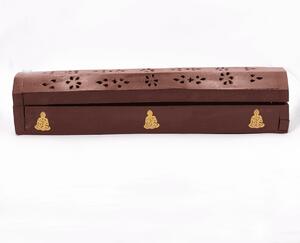 Truhlička dřevěná – stojánek na vonné tyčinky - Buddha – VADA VAD548
