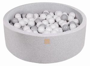 Suchý bazének s míčky 90x30cm s 200 míčky, světle šedá: šedá, bílá