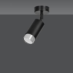 Stropní svítidlo HIRO 1 – černé / chromové, 1× GU10, šířka 8 cm