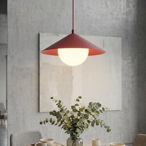 Závěsné svítidlo MONO 1S – vínové, opálové sklo, 1× E14, šířka 30 cm