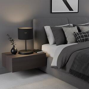 Stolní lampa ECO LN1 – celočerná, textilní stínidlo, 1× E27, šířka 20 cm