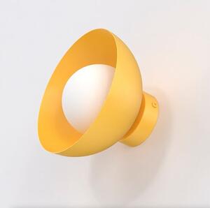Nástěnné svítidlo BIBI K1 – oranžové, bílé sklo, 1× G9, šířka 18 cm
