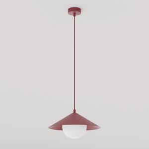 Závěsné svítidlo MONO 1S – vínové, opálové sklo, 1× E14, šířka 30 cm