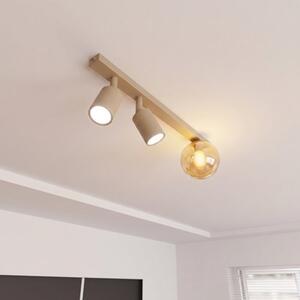 Stropní svítidlo BASTER 3 – moka, jantarové sklo, 3× GU10/E14, šířka 60 cm