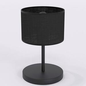 Stolní lampa ECO LN1 – celočerná, textilní stínidlo, 1× E27, šířka 20 cm