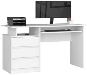 Ak furniture Volně stojící psací stůl CLP 135 cm bílý