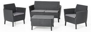Zahradní set KETER Salemo 2 Seater Sofa - grafitová / edá