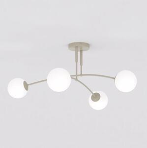 Stropní svítidlo PREGOS 4 – moka, opálové sklo, 4× E14, šířka 90 cm