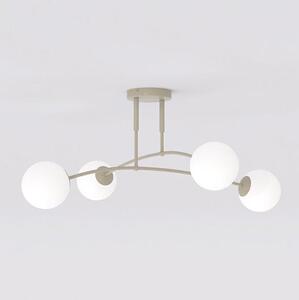Stropní svítidlo PREGOS 4 – moka, opálové sklo, 4× E14, šířka 90 cm