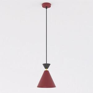 Závěsné svítidlo KLEVER 1 – vínové / černé, 1× E14, šířka 16 cm