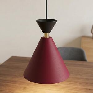 Závěsné svítidlo KLEVER 1 – vínové / černé, 1× E14, šířka 16 cm