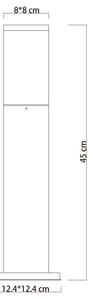 GLOBO Venkovní hranatý LED sloupek HERRI, 15W, 45cm, antracitový 31731
