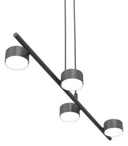 Závěsné svítidlo SORA 4 – černé, 4× GX53, šířka 80 cm