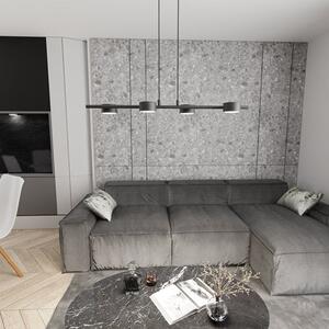 Závěsné svítidlo SORA 4 – černé, 4× GX53, šířka 80 cm