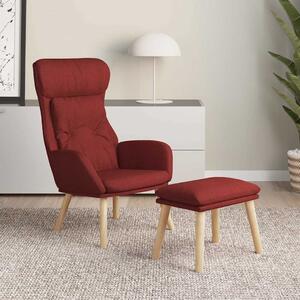 Relaxační křeslo s podnožkou vínové textil 3097758
