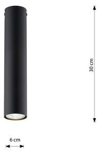 Stropní svítidlo TECNO 1M – černé, 1× GU10, šířka 6 cm