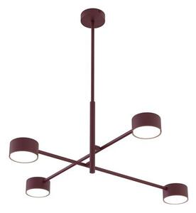 Stropní svítidlo NATSU 4 – vínové, 4× GX53, šířka 64 cm