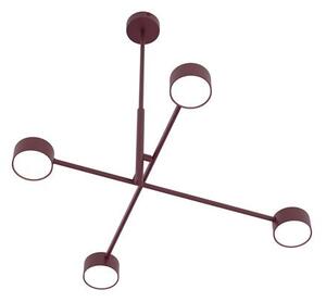 Stropní svítidlo NATSU 4 – vínové, 4× GX53, šířka 64 cm