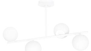 Stropní svítidlo BIOR 4 – celobílé, sklo, 4× E14, šířka 80 cm