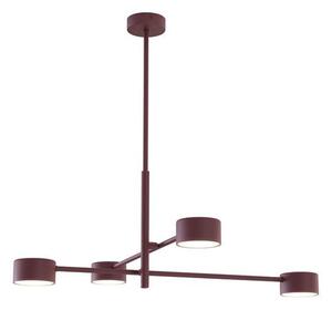 Stropní svítidlo NATSU 4 – vínové, 4× GX53, šířka 64 cm