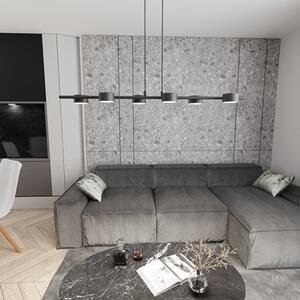 Závěsné svítidlo SORA 6 – černé, 6× GX53, šířka 100 cm