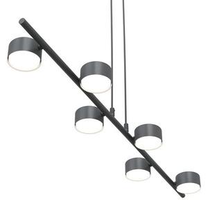 Závěsné svítidlo SORA 6 – černé, 6× GX53, šířka 100 cm