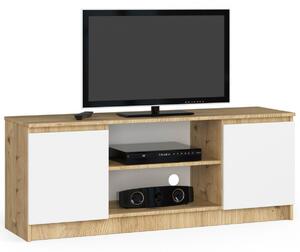 Ak furniture TV stolek Beron 140 cm dub artisan/bílý