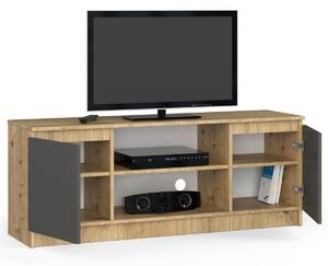 Ak furniture TV stolek Beron 140 cm dub artisan/grafit šedý