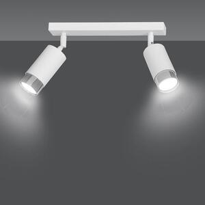 Stropní svítidlo HIRO 2 – bílé / chromové, 2× GU10, šířka 45 cm