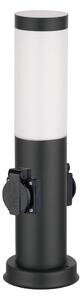 Brilagi - Venkovní lampa se 2 zásuv. SCHUKO NOVA 1xE27/15W/230V 40 cm IP44 černá