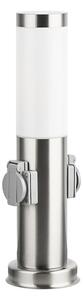 Brilagi - Venkovní lampa se 2 zásuv. SCHUKO NOVA 1xE27/15W/230V 40 cm IP44 chrom