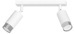 Stropní svítidlo HIRO 2 – bílé / chromové, 2× GU10, šířka 45 cm