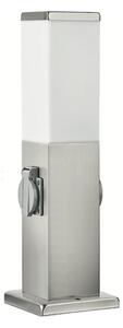 Brilagi - Venkovní lampa se 2 zásuv. SCHUKO NOVA 1xE27/15W/230V 40 cm IP44 chrom