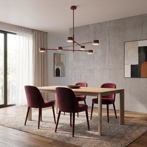 Stropní svítidlo NATSU 6 – vínové, 6× GX53, šířka 84 cm