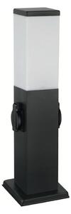 Brilagi - Venkovní lampa se 2 zásuv. SCHUKO NOVA 1xE27/15W/230V 40 cm IP44 černá
