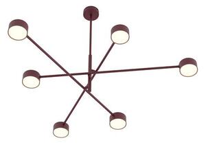 Stropní svítidlo NATSU 6 – vínové, 6× GX53, šířka 84 cm