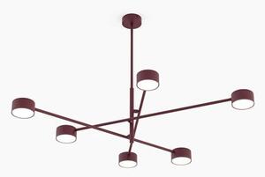 Stropní svítidlo NATSU 6 – vínové, 6× GX53, šířka 84 cm