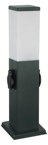 Brilagi -Venkovní lampa se 2 zásuv. SCHUKO NOVA 1xE27/15W/230V 40 cm IP44 antrac
