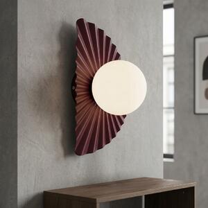 Nástěnné svítidlo FLORA K1 – vínové, opálové sklo, 1× G9, šířka 31 cm