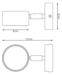 Nástěnné svítidlo SORA K1 – černé, 1× GX53, šířka 15 cm
