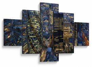 Obraz - Večerní panorama Londýna (125x70 cm)