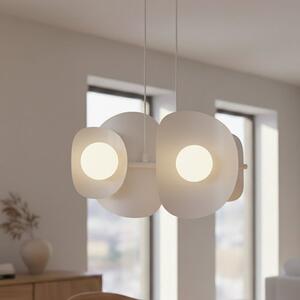 Závěsné svítidlo ELEMENTI 4 – celobílé, sklo, 4× G9, šířka 54 cm